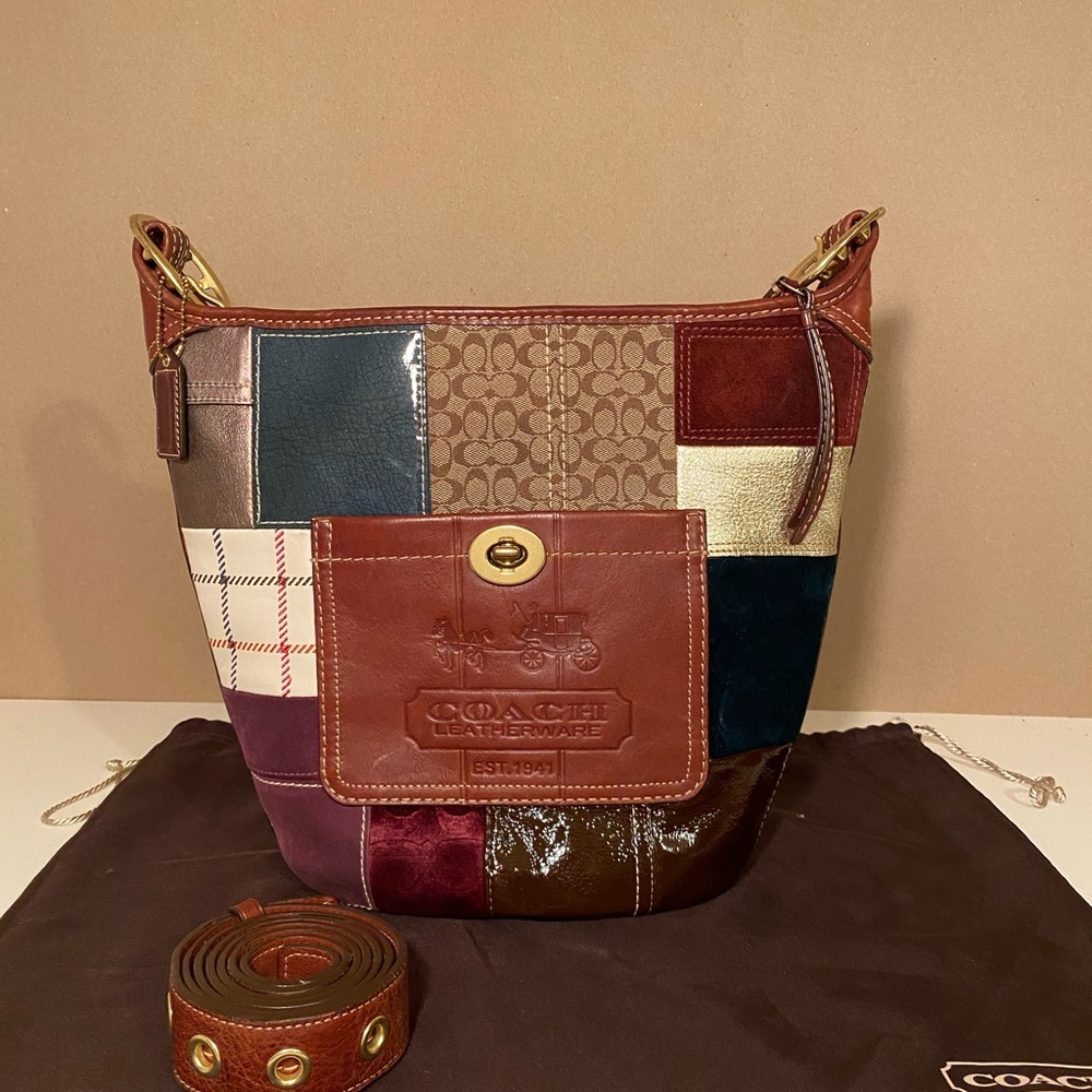 Authentic Limited Ed. Leather Patchwork Coach Tote